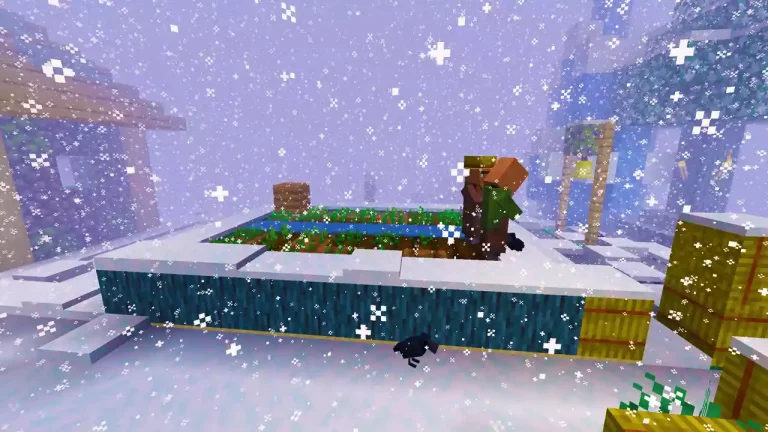 Mientras duren estas fechas, Minecraft siempre estará nevado, incluyendo las nuevas estructuras.