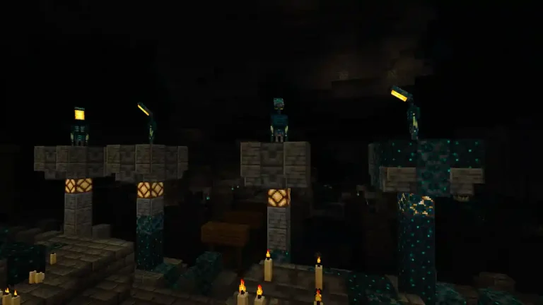 La Sculk Lantern emite señales de redstone cuando detecta movimiento en el juego.